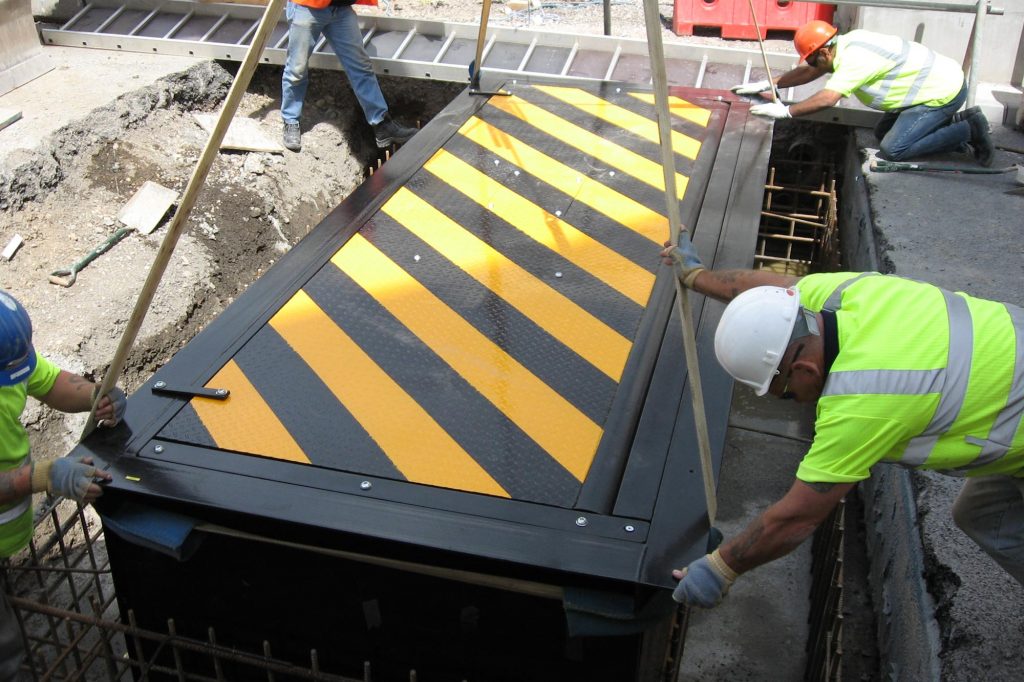 Installation of road blocker