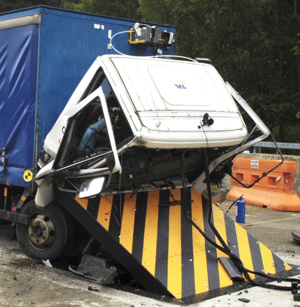 Impact tested road blockers